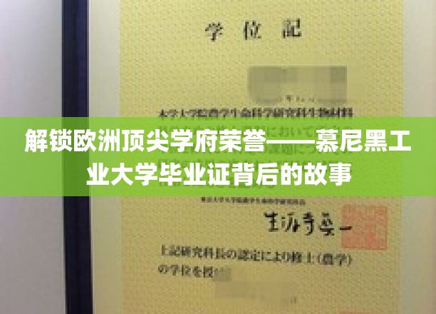 探寻慕尼黑工业大学荣耀证照，揭秘精英摇篮的毕业之路