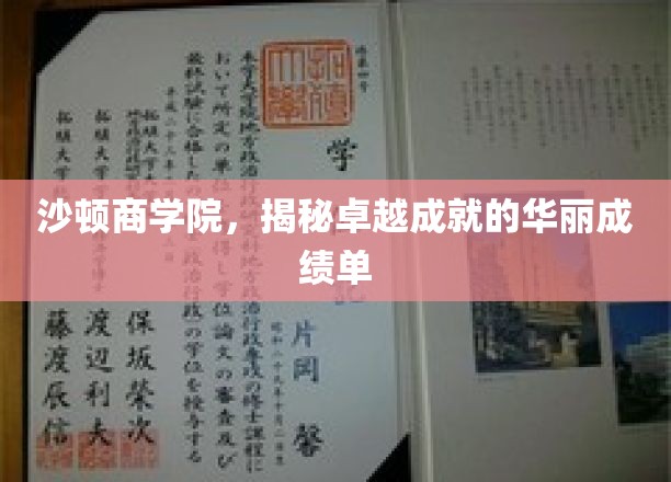 沙顿商学院，展现卓越成就的华丽成绩单
