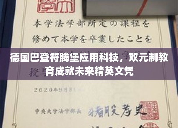 德国巴登符腾堡双元制教育，锻造国际精英，开启未来职业新篇章