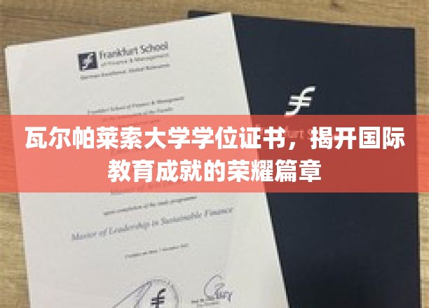 瓦尔帕莱索荣耀证书，国际教育巅峰成就见证