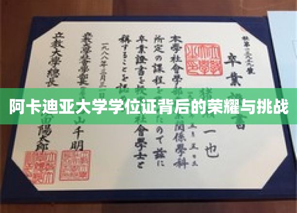 阿卡迪亚大学学位证书背后的荣耀与挑战