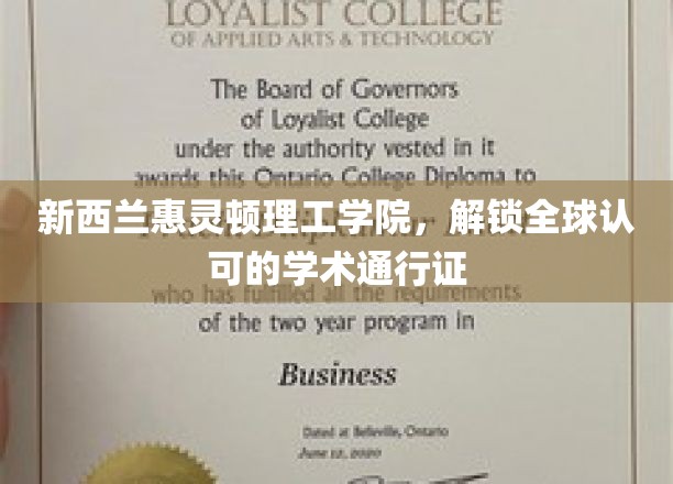 惠灵顿理工学院，开启国际学术之旅的黄金钥匙