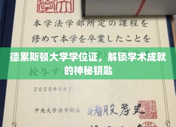 德累斯顿大学学位证，开启学术巅峰的秘密通行证