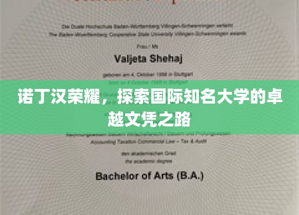 诺丁汉荣耀之路，揭秘世界级学府的卓越文凭之旅