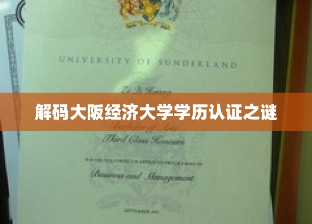 揭开大阪经济大学学历认证的神秘面纱