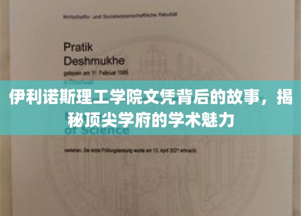 伊利诺斯理工学院文凭背后的故事，揭秘顶尖学府的学术魅力