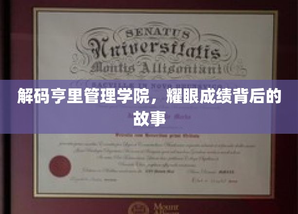 探寻亨里管理学院，辉煌成就背后的璀璨历程
