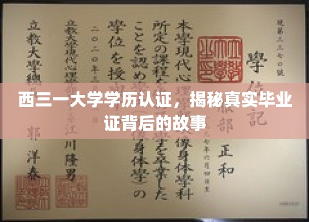 西三一大学学历认证之谜，揭开假证背后的真实面纱