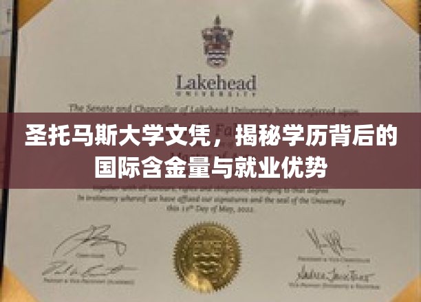 跨国学历认证解码，圣托马斯大学文凭的全球价值与职场竞争力