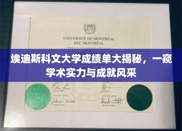 埃迪斯科文大学成绩单大揭秘，一窥学术实力与成就风采