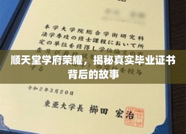 顺天堂学府荣耀，一探究竟毕业证书背后的故事