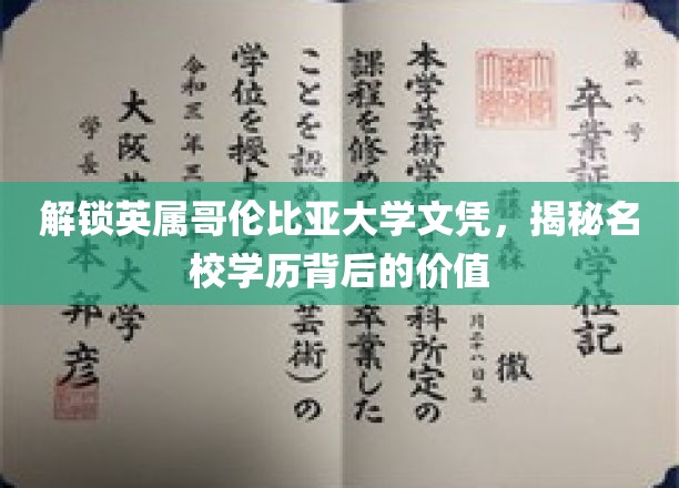 探寻英属哥伦比亚大学文凭的内在价值，名校学历背后的秘密宝藏