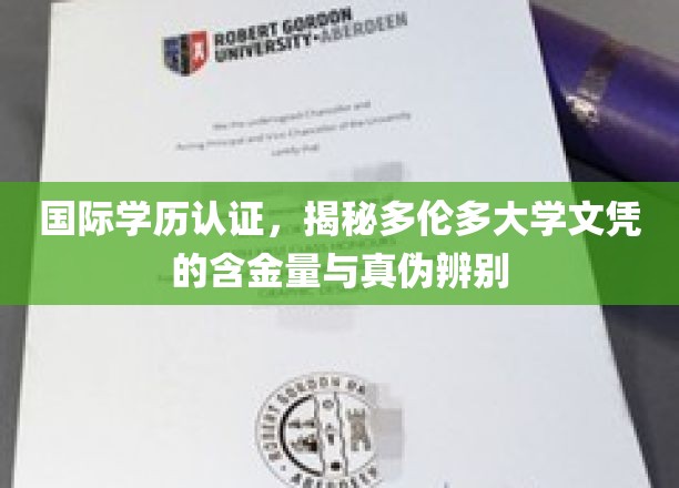 多伦多大学文凭价值揭秘，国际学历认证教你辨真伪