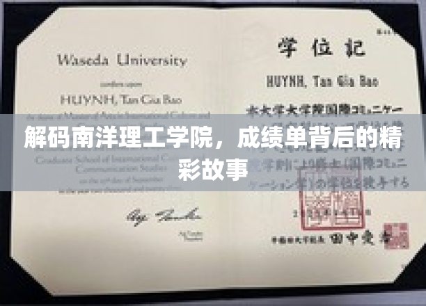 解码南洋理工学院，成绩单背后的精彩故事
