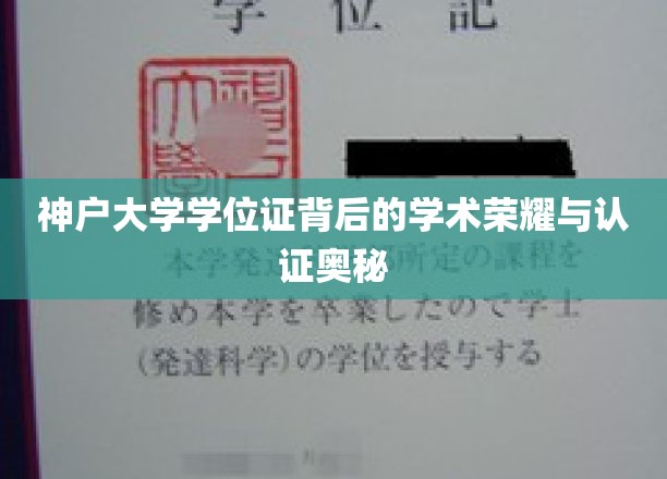 探寻神户大学学位证背后的辉煌成就与认证之谜