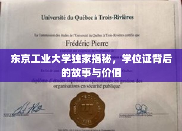探索东京工业大学，学位证的非凡故事与深层价值