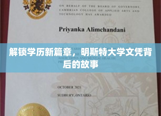 揭秘学历新境界，明斯特大学文凭背后的精彩历程