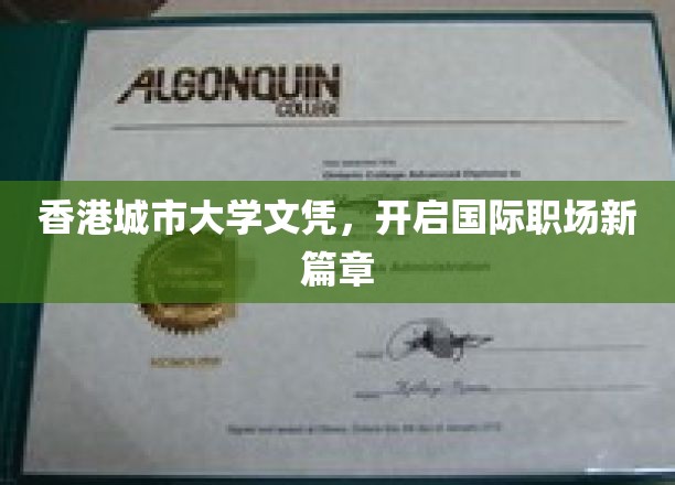 香港城市大学文凭，助力职场精英扬帆出海