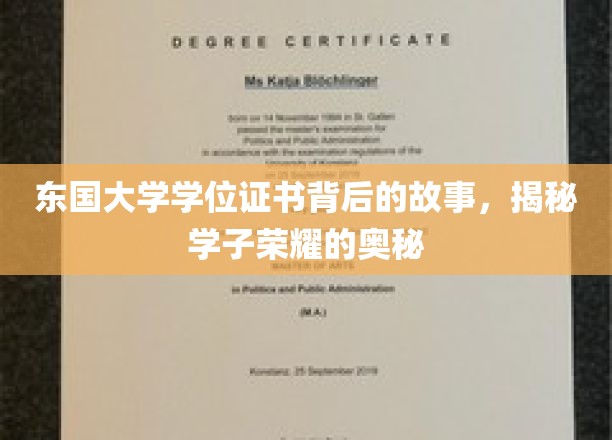 东国荣耀，探寻学子学位证书背后的传奇故事