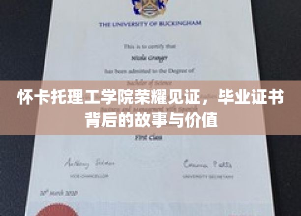 怀卡托理工学院荣耀见证，毕业证书背后的故事与价值