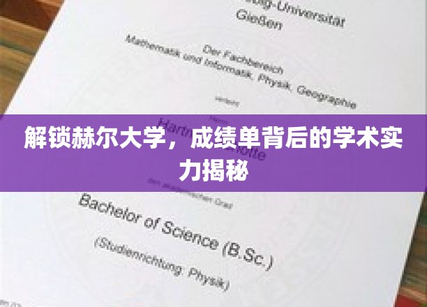 解锁赫尔大学，揭秘成绩单背后的学术实力