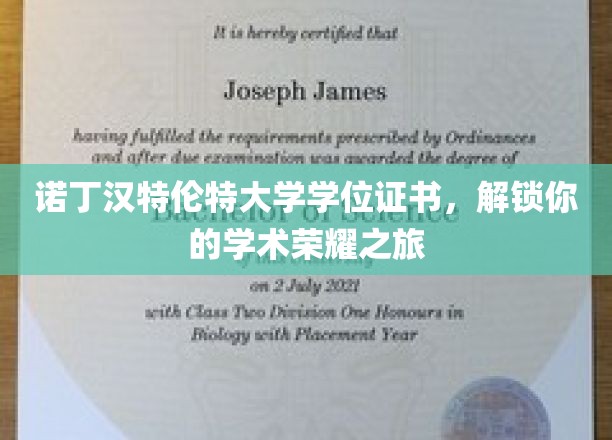 解锁荣耀，诺丁汉特伦特大学学位证书，开启学术巅峰之旅