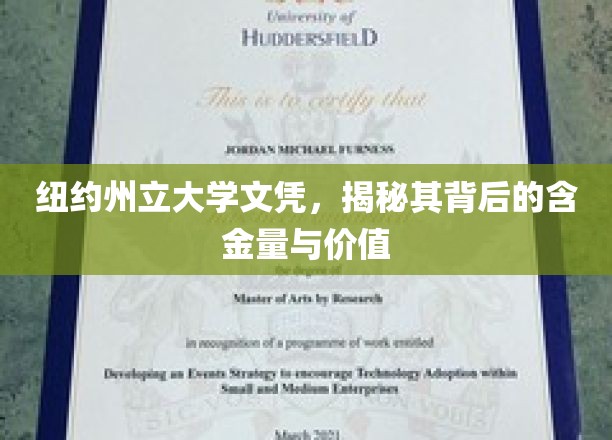 纽约州立大学文凭，揭秘其背后的含金量与价值