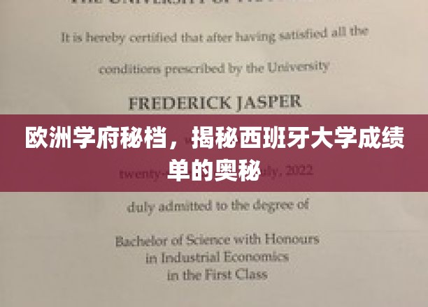 探寻西班牙大学成绩单背后的神秘世界