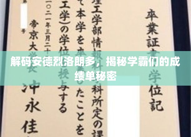 解码安德烈·拉朗德，揭秘学霸们的成绩单秘密