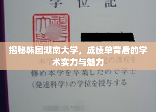解码韩湘，一窥韩国湖南大学学术风采与卓越成就