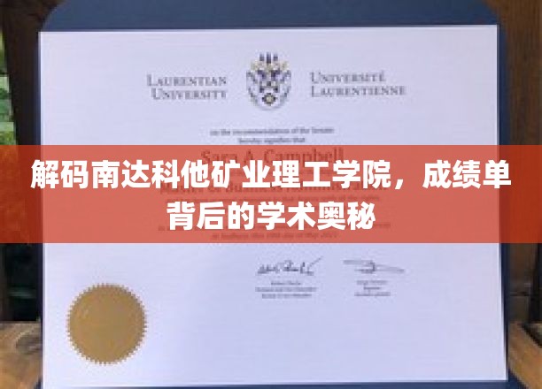 揭开南达科他矿业理工学院成绩单背后的学术秘境