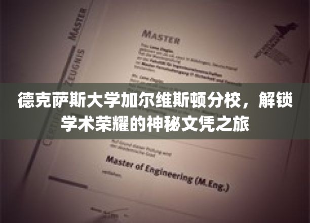 穿越德克萨斯，揭秘加尔维斯顿分校的学术辉煌之路