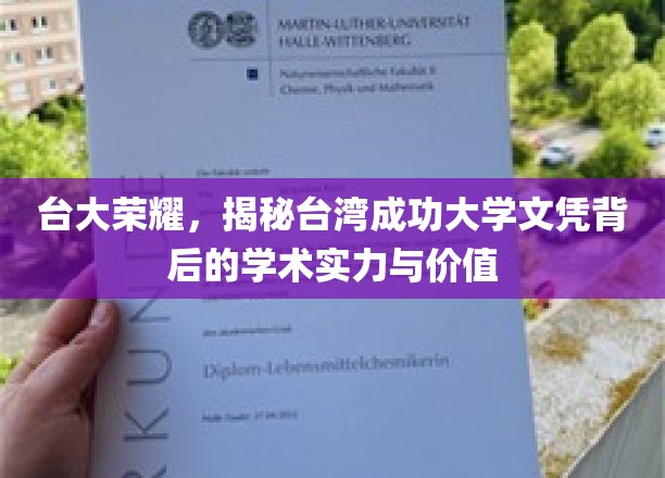 台湾成功大学荣耀：揭秘文凭背后的学术实力与价值