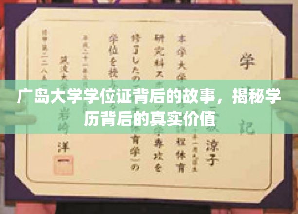 广岛大学学位证，探寻学历背后的深刻内涵与真实力量