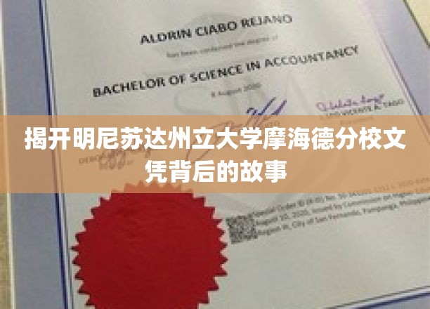 探寻明尼苏达州立大学摩海德分校文凭的神秘面纱
