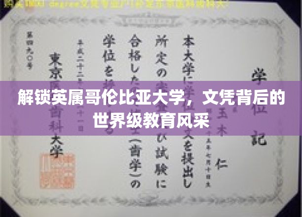 英属哥伦比亚大学文凭揭秘，探寻世界级教育之光