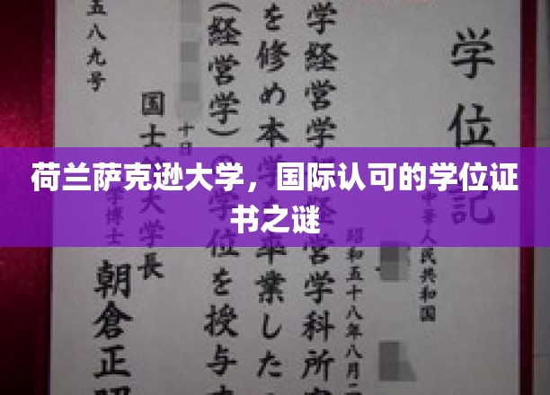 揭秘荷兰萨克逊大学国际学位证书背后的魅力之谜