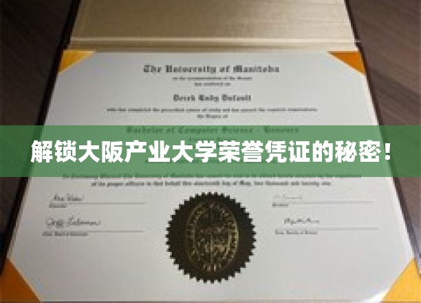 探寻大阪产业大学荣誉证书背后的独特魅力
