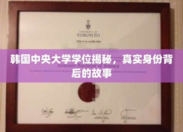 揭开韩国中央大学学位之谜，探寻真实身份背后的传奇故事