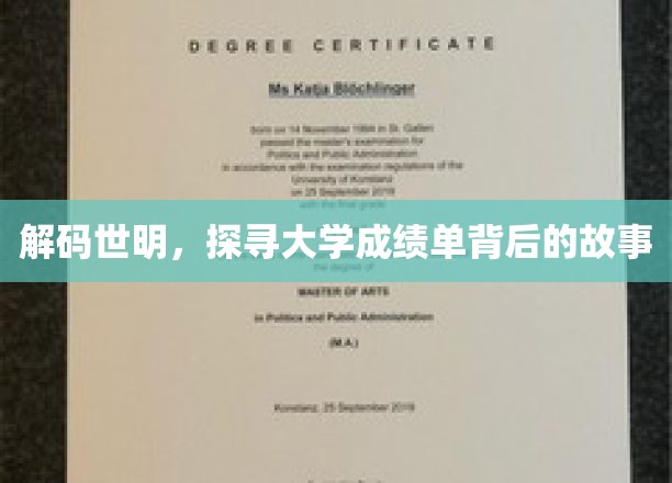 解码世明，探寻大学成绩单背后的故事