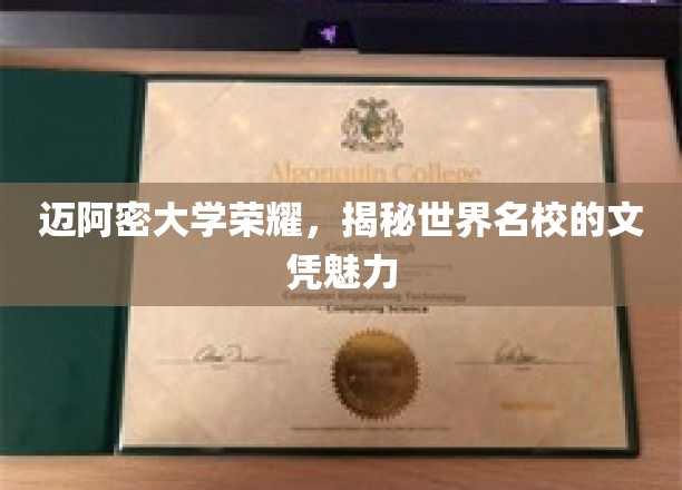 迈阿密大学荣耀，揭秘世界名校的文凭魅力