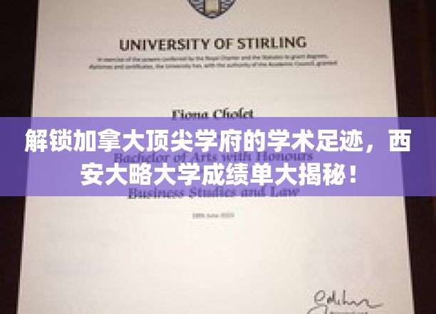 探索加拿大名校西安大略大学，一窥学术精英背后的成绩单奥秘