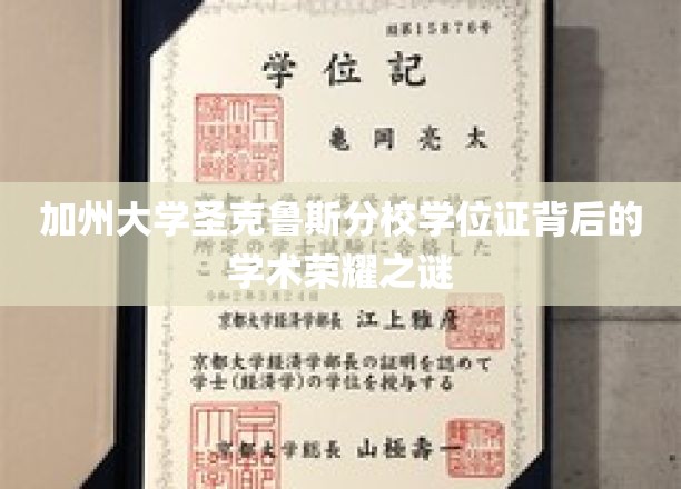 加州圣克鲁斯分校学位证，探寻荣耀背后的学术传奇