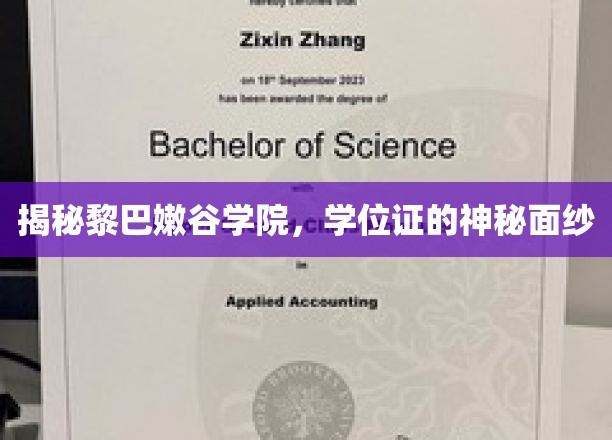 揭秘黎巴嫩谷学院，学位证的神秘面纱