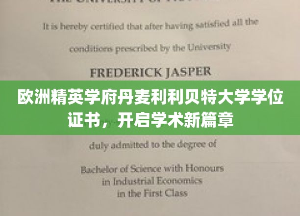 解锁学术巅峰，丹麦利利贝特大学学位证书引领未来之旅
