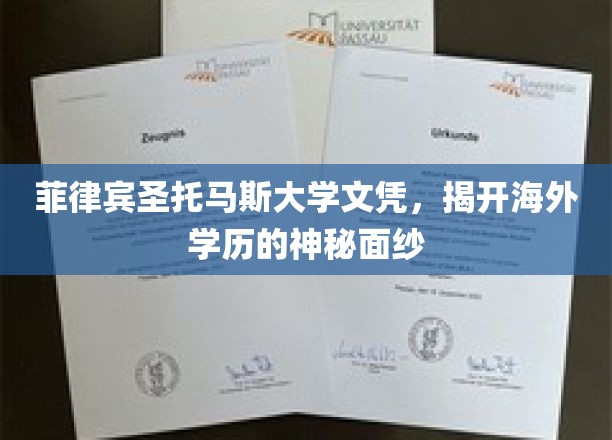 菲律宾圣托马斯大学学位证书，揭开海外学历的神秘面纱