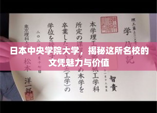 解码日本中央学院大学，文凭背后的非凡魅力与无限价值
