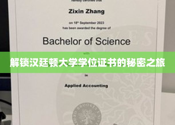 探寻汉廷顿大学学位证书背后的传奇故事