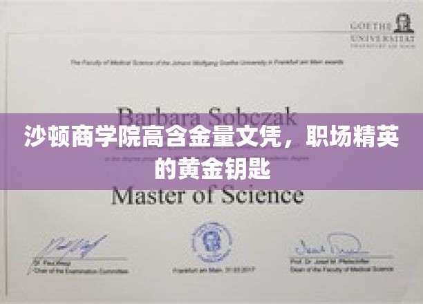 职场精英的学历宝藏，沙顿商学院高含金量文凭揭秘之路