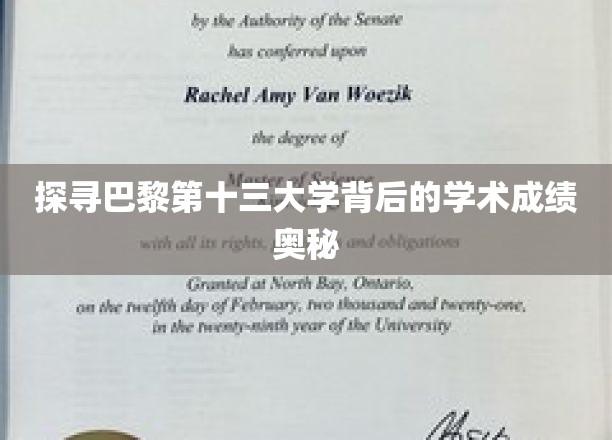 探寻巴黎第十三大学背后的学术成绩奥秘